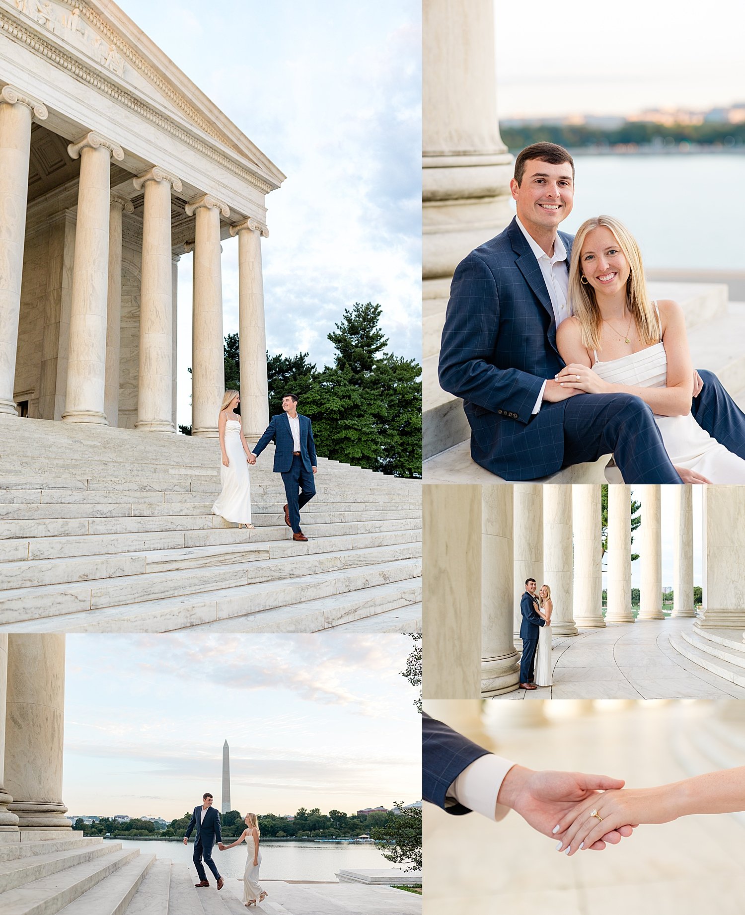 formal couple walks at national mall by Baltimore wedding photographer