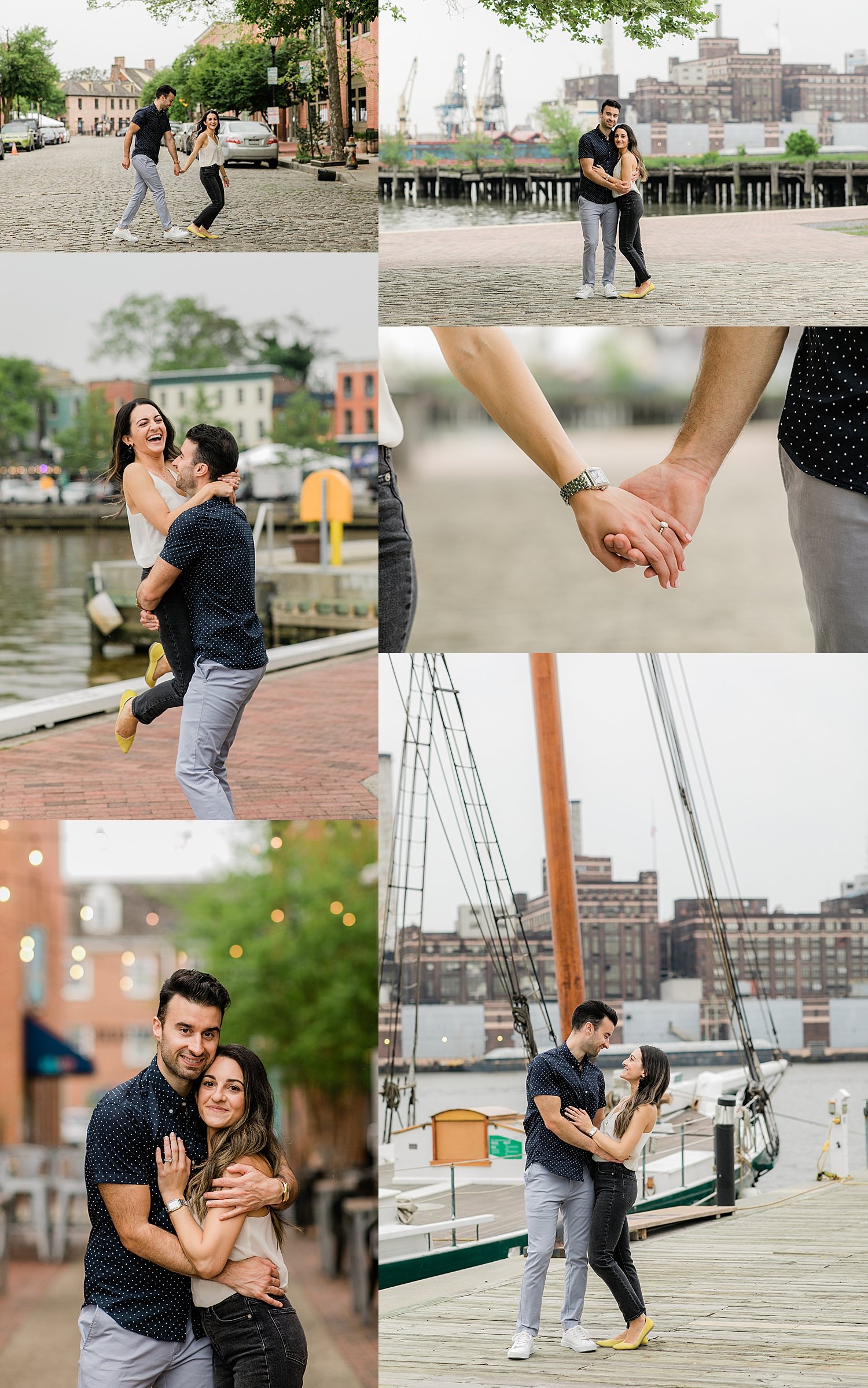 man spins woman around by Baltimore wedding photographer