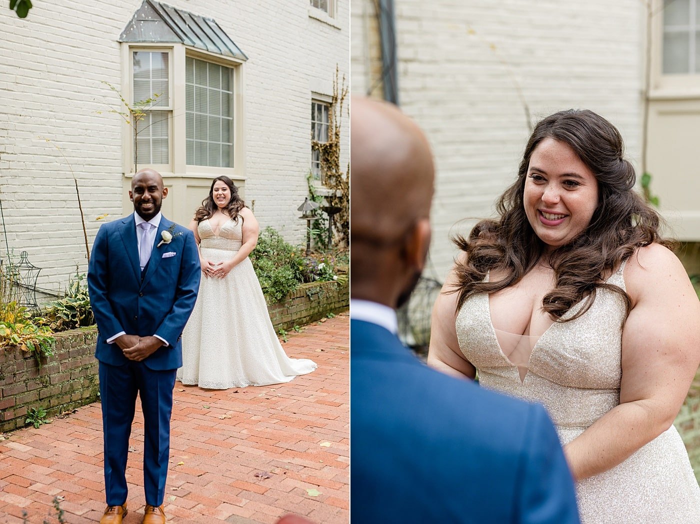 Washington DC bride and groom first look