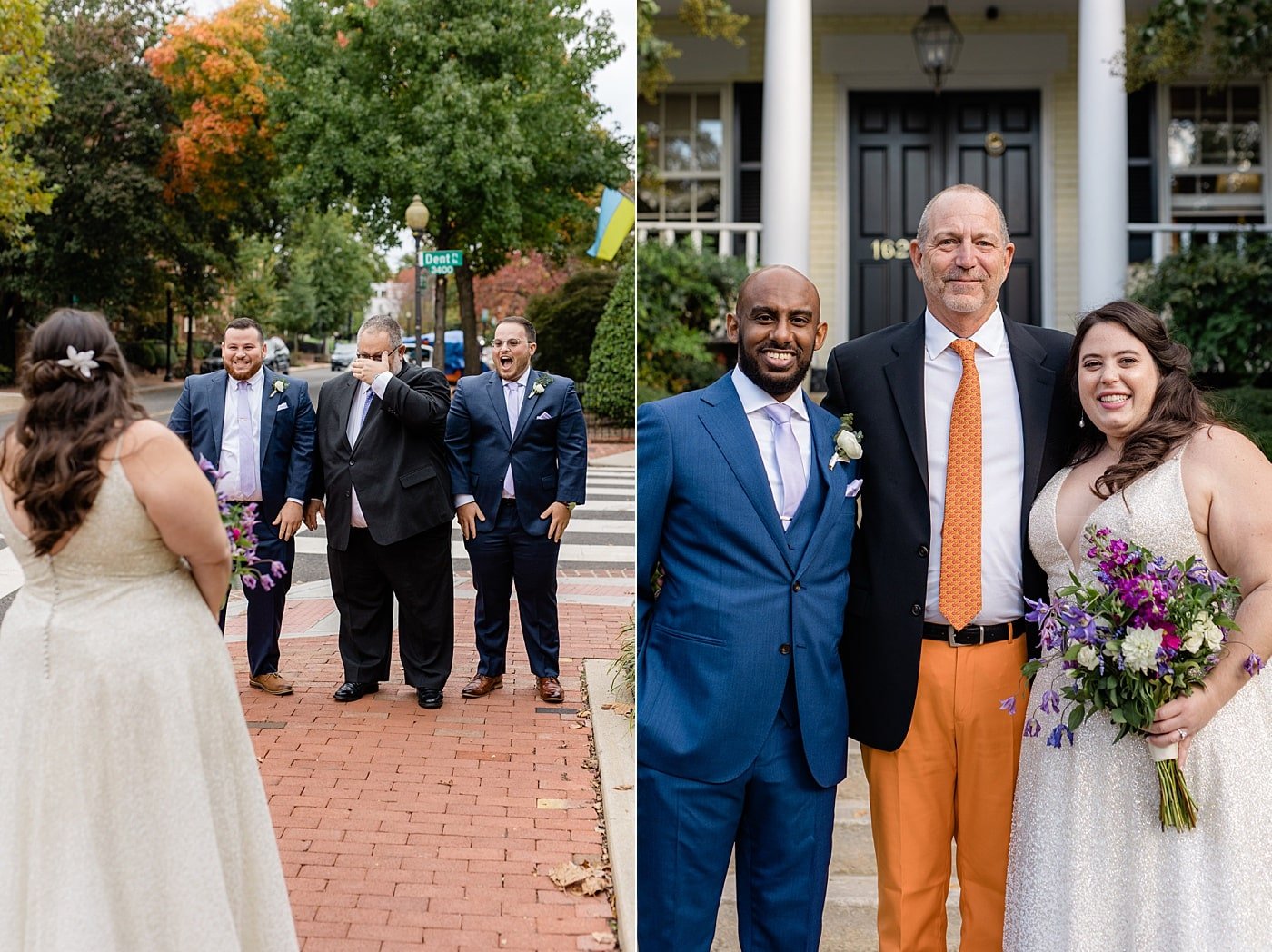 Bride and groom family portraits