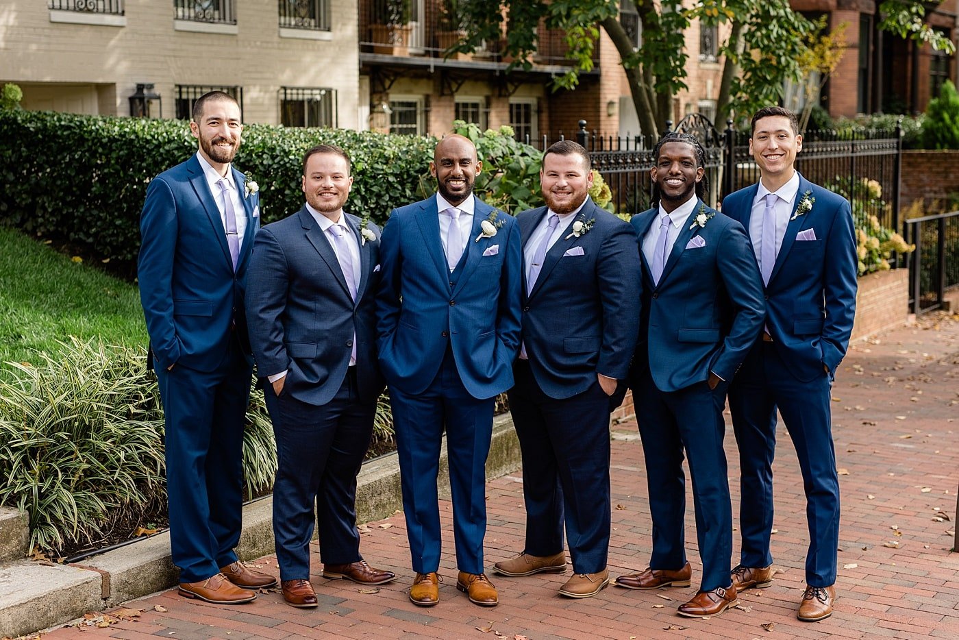 Groomsmen wedding party photograph in Washington DC