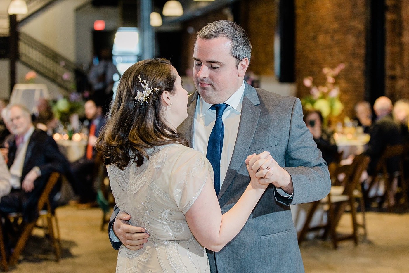 Bride and groom first dance at Baltimore, Md. wedding