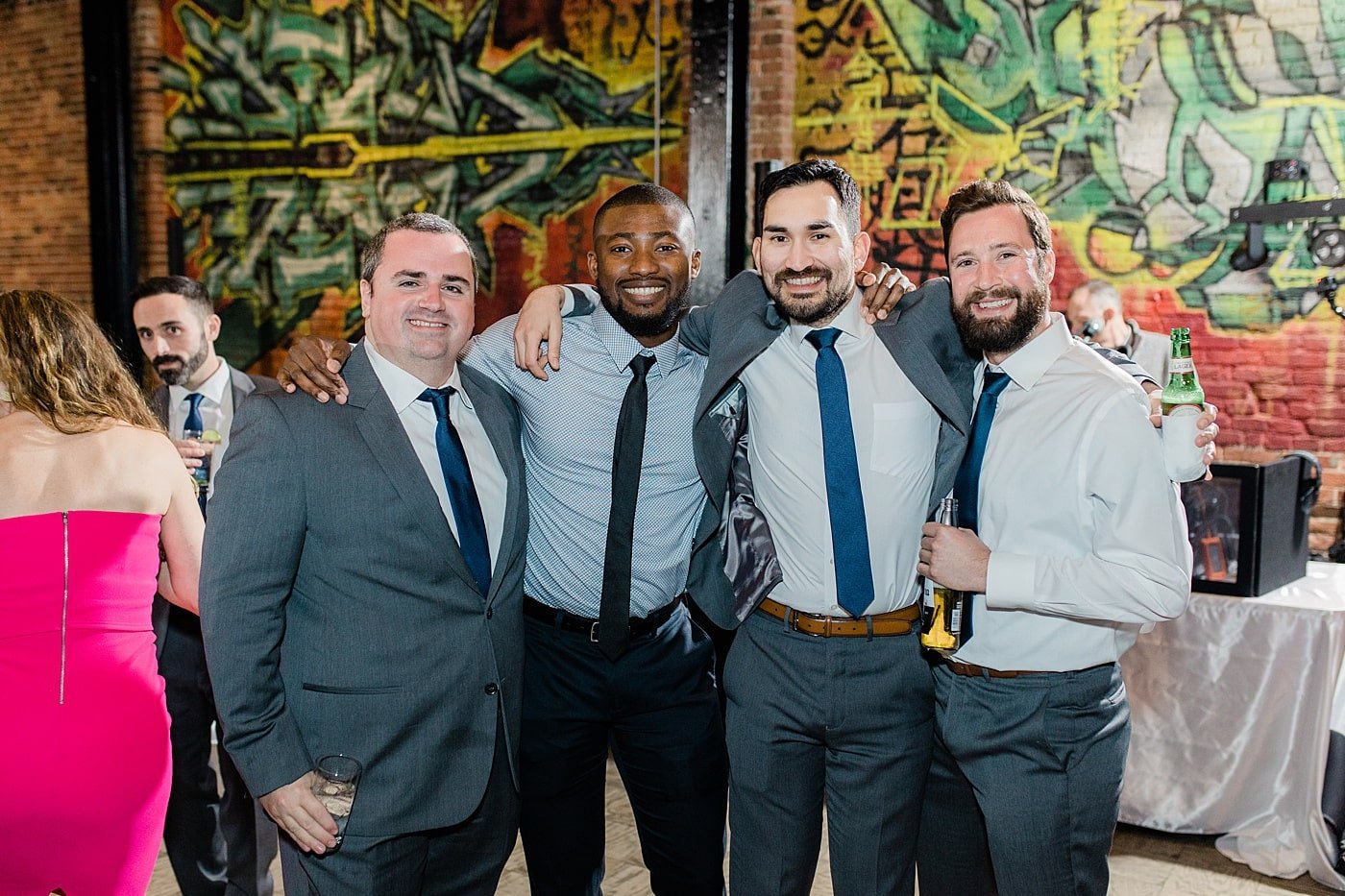 Wedding guests at a Baltimore, Maryland wedding