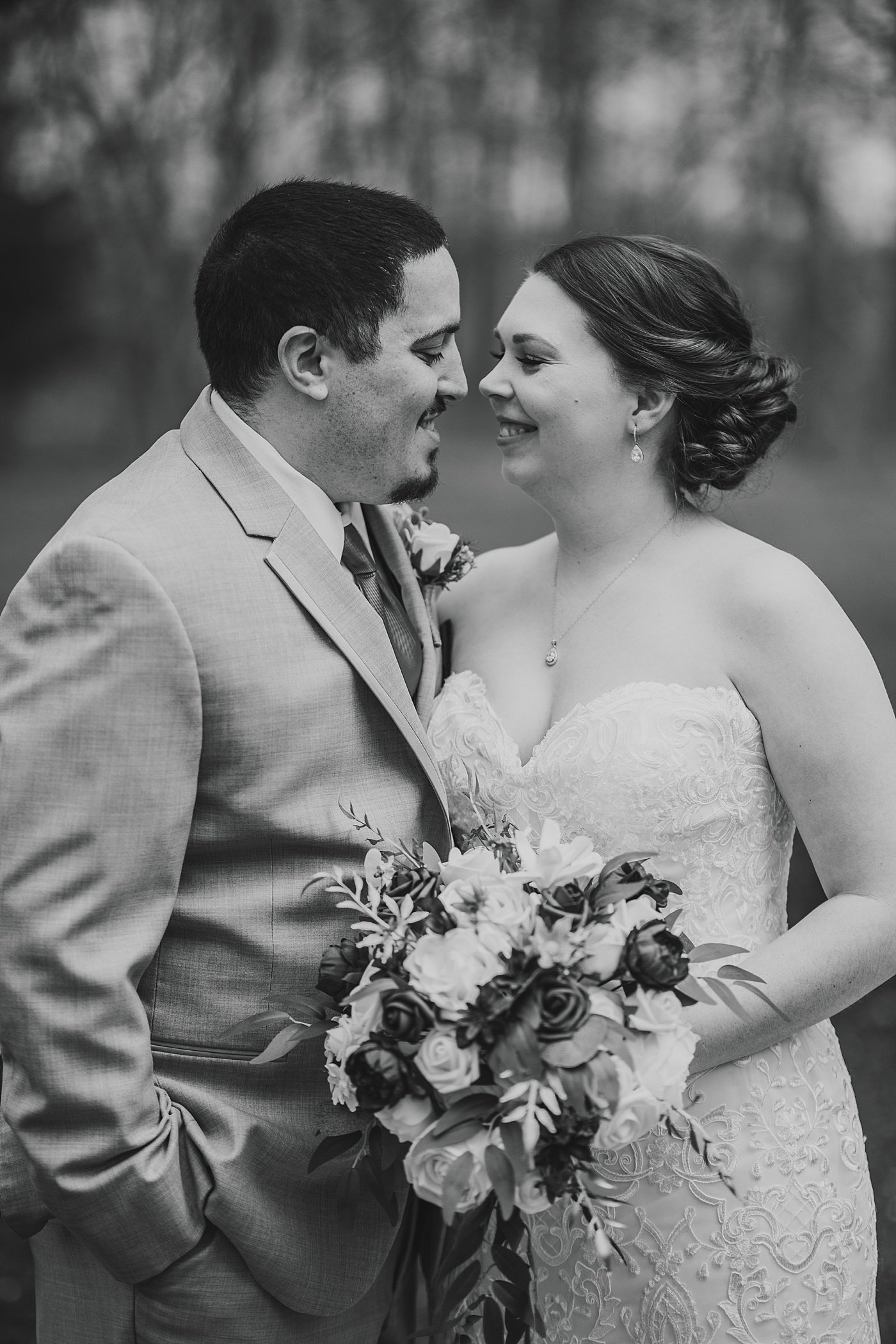 Virginia winery wedding romantic couples portraits