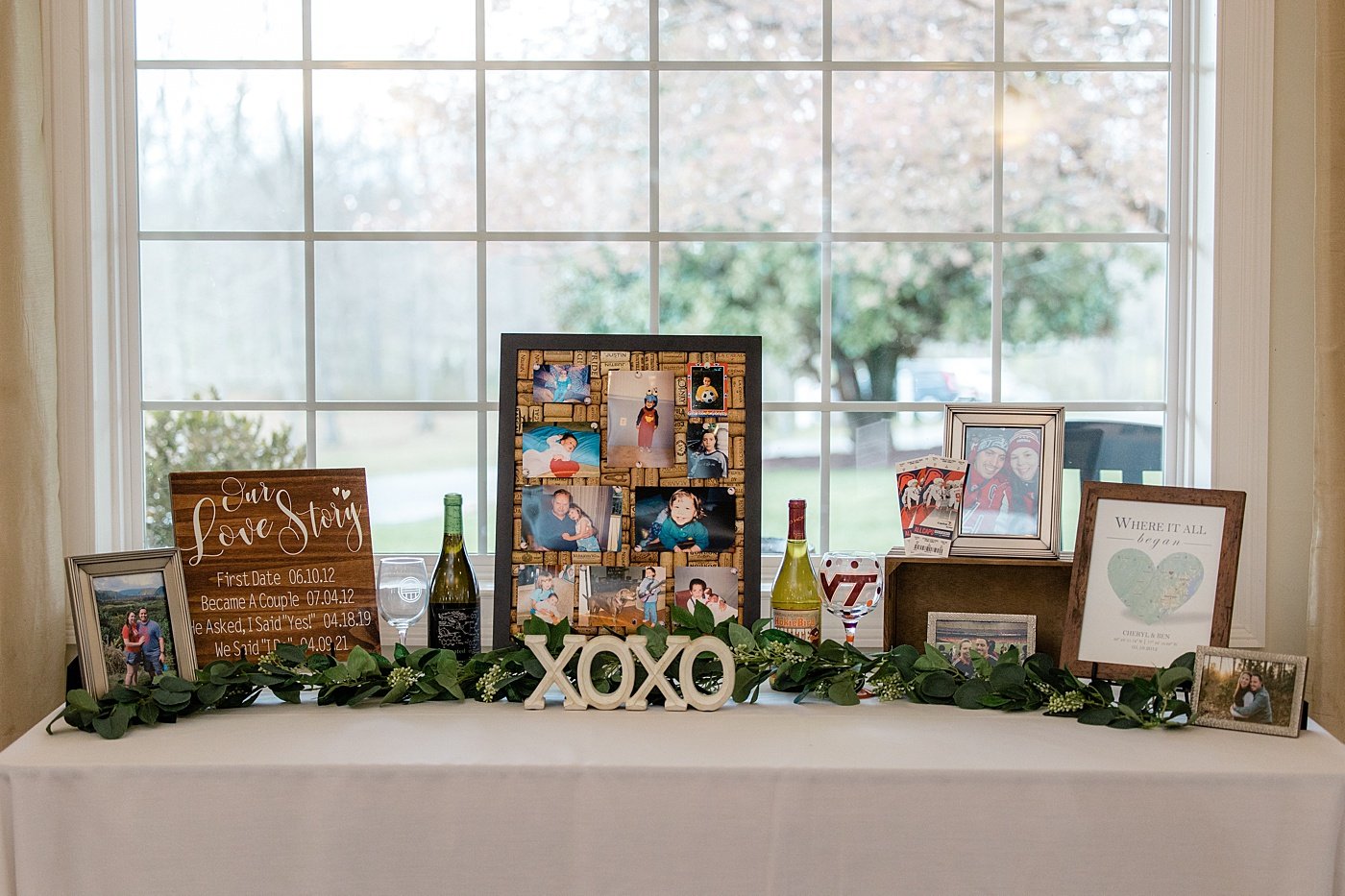 Winery wedding in Virginia reception details